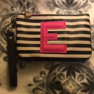 Betsy Johnson Black & White E Wristlet